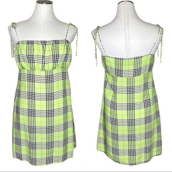 Reclaimed Vintage inspired cami mini dress in check print size 10 - Picture 2 of 10